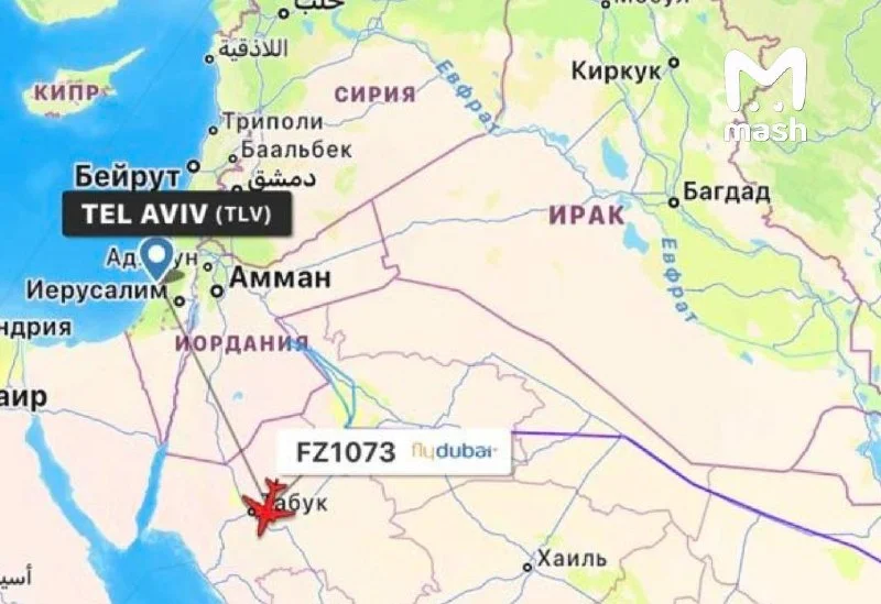 Над Иорданией Boeing 737 подал сигнал о захвате, снизился на 3 км и пропал с радаров