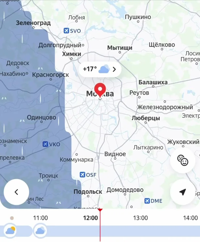 Час до ливня: в Москве объявили жёлтый уровень погодной опасности