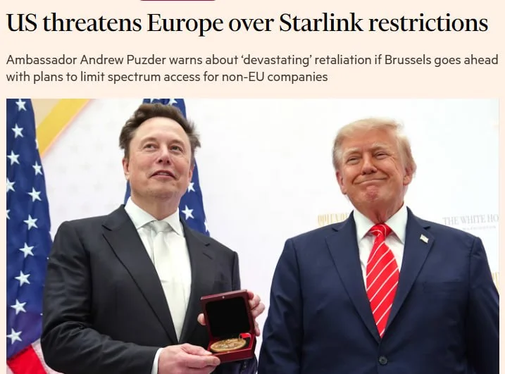 «Разрушительный ответ»: США предостерегли ЕС от ограничений для Starlink
