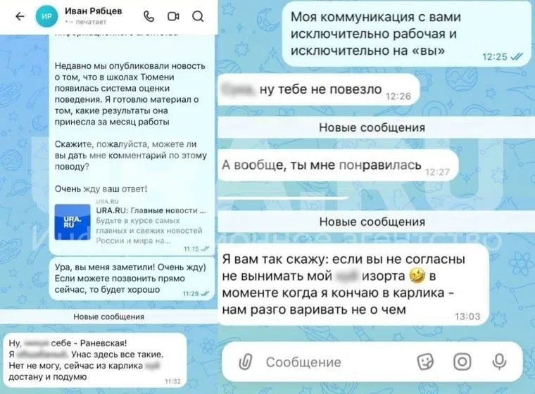 Пресс-секретарь оскорбил журналистку в переписке