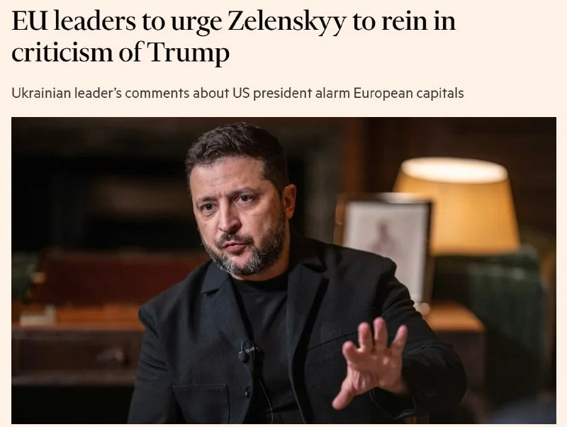 В Брюсселе попросят Зеленского ограничить публичную критику Трампа