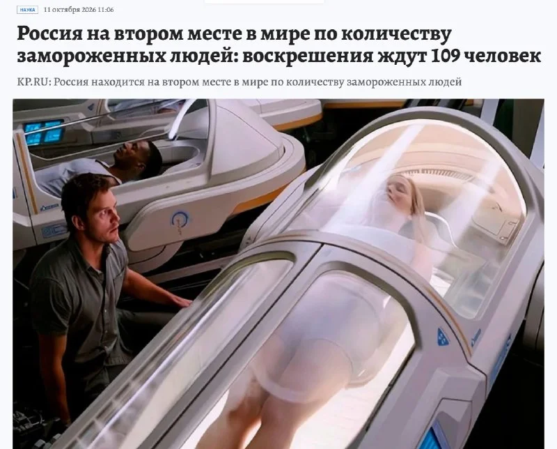 Крионика: Россия вышла на второе место по числу замороженных людей